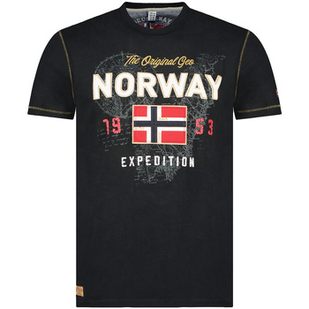 Oblečenie Muž Tričká s krátkym rukávom Geographical Norway SW1304HGNO-BLACK Čierna