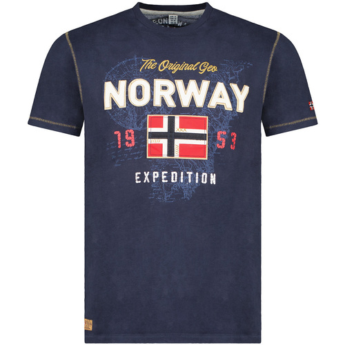 Oblečenie Muž Tričká s krátkym rukávom Geographical Norway SW1304HGNO-NAVY Modrá