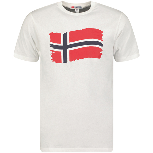 Oblečenie Muž Tričká s krátkym rukávom Geographical Norway SX1078HGN-WHITE Biela