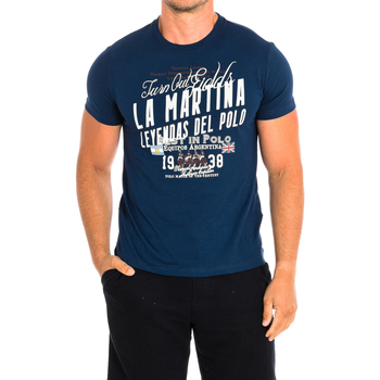 Oblečenie Muž Tričká s krátkym rukávom La Martina SMR304-JS206-07017 Námornícka modrá