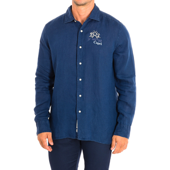 Oblečenie Muž Košele s dlhým rukávom La Martina TMC311-TL319-07017 Námornícka modrá