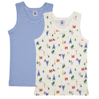 Oblečenie Chlapec Tielka a tričká bez rukávov Petit Bateau A0AB4 X2 Modrá / Viacfarebná