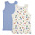 Oblečenie Chlapec Tielka a tričká bez rukávov Petit Bateau A0AB4 X2 Modrá / Viacfarebná