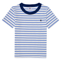 Oblečenie Chlapec Tričká s krátkym rukávom Petit Bateau MATIKO Modrá / Béžová