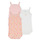 Oblečenie Dievča Pyžamá a nočné košele Petit Bateau LOT X3 Ružová / Béžová