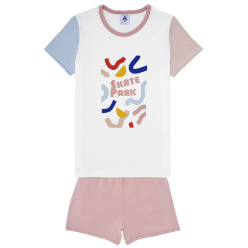 Oblečenie Deti Pyžamá a nočné košele Petit Bateau MANOELOU Biela / Viacfarebná