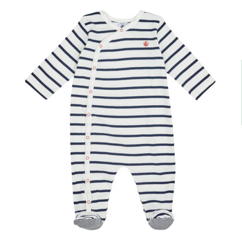 Oblečenie Deti Pyžamá a nočné košele Petit Bateau LUCHOTE Námornícka modrá / Biela