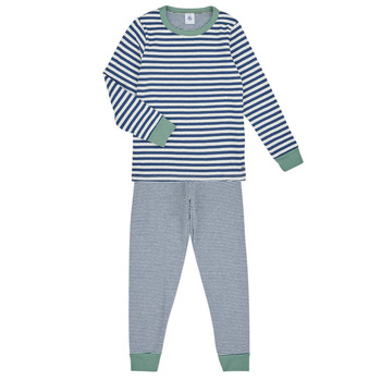 Oblečenie Deti Pyžamá a nočné košele Petit Bateau MLEMENT Námornícka modrá