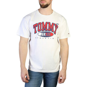 Oblečenie Muž Tričká s krátkym rukávom Tommy Hilfiger dm0dm16407 ybr white Biela