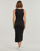 Oblečenie Žena Dlhé šaty Calvin Klein Jeans SEAMING LONG RIB DRESS Čierna