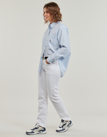 Calvin Klein Jeans WOVEN LABEL RELAXED SHIRT Modrá