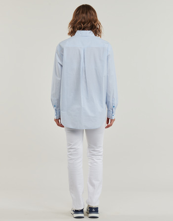 Calvin Klein Jeans WOVEN LABEL RELAXED SHIRT Modrá