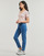 Oblečenie Žena Tričká s krátkym rukávom Calvin Klein Jeans WOVEN LABEL RIB V-NECK TEE Béžová