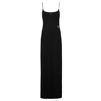 Oblečenie Žena Dlhé šaty Calvin Klein Jeans LONG MODAL DRESS Čierna