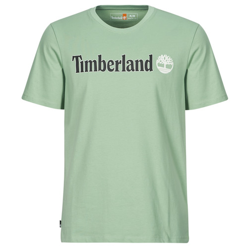 Oblečenie Muž Tričká s krátkym rukávom Timberland Linear Logo Short Sleeve Tee Šedá / Zelená