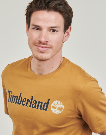 Timberland Linear Logo Short Sleeve Tee Ťavia hnedá