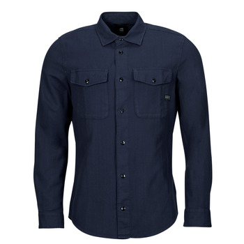 Oblečenie Muž Košele s dlhým rukávom G-Star Raw marine slim shirt l\s Námornícka modrá