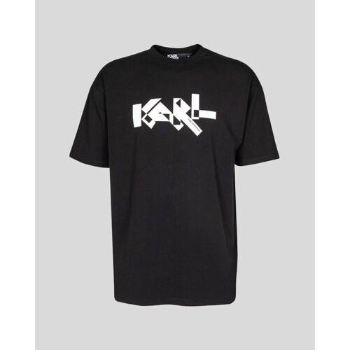 Oblečenie Muž Tričká s krátkym rukávom Karl Lagerfeld 755261 533221 Čierna