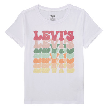 Oblečenie Dievča Tričká s krátkym rukávom Levi's ORGANIC RETRO LEVIS SS TEE Viacfarebná / Biela