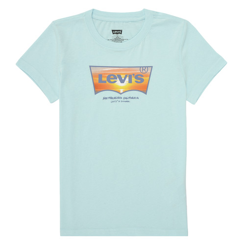 Oblečenie Chlapec Tričká s krátkym rukávom Levi's SUNSET BATWING TEE Modrá / Oranžová