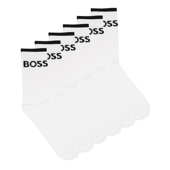 Doplnky Muž Ponožky BOSS 6P QS Stripe CC Biela