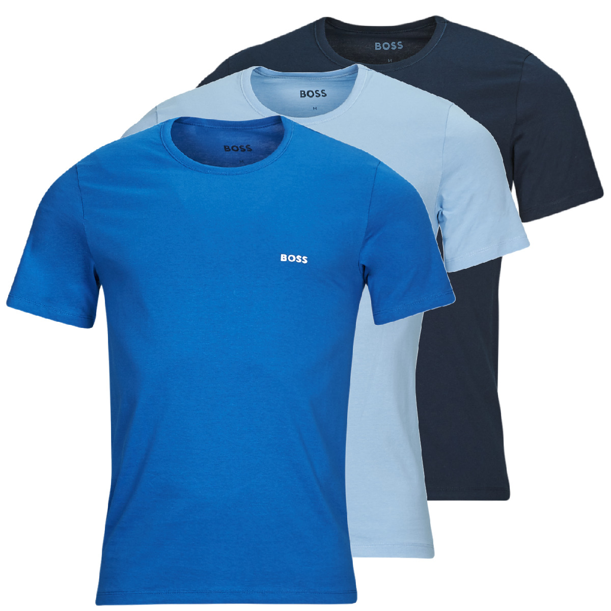Oblečenie Muž Tričká s krátkym rukávom BOSS TShirtRN 3P Classic Modrá / Modrá / Modrá / Námornícka modrá
