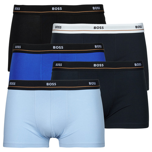 Spodná bielizeň Muž Boxerky BOSS Trunk 5P Essential Modrá / Námornícka modrá / Čierna