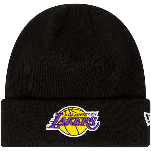Textilné doplnky Muž Čiapky New-Era Essential Cuff Beanie Los Angeles Lakers Hat Čierna