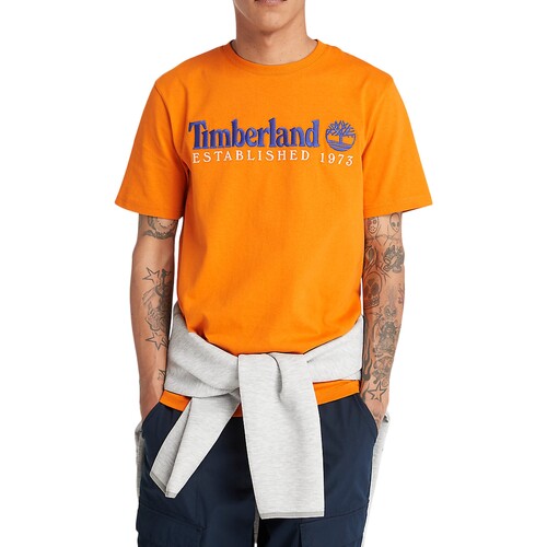 Oblečenie Muž Tričká s krátkym rukávom Timberland 221876 Oranžová