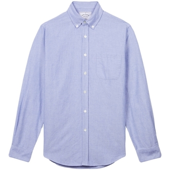 Oblečenie Muž Košele s dlhým rukávom Portuguese Flannel Brushed Oxford Shirt - Blue Modrá