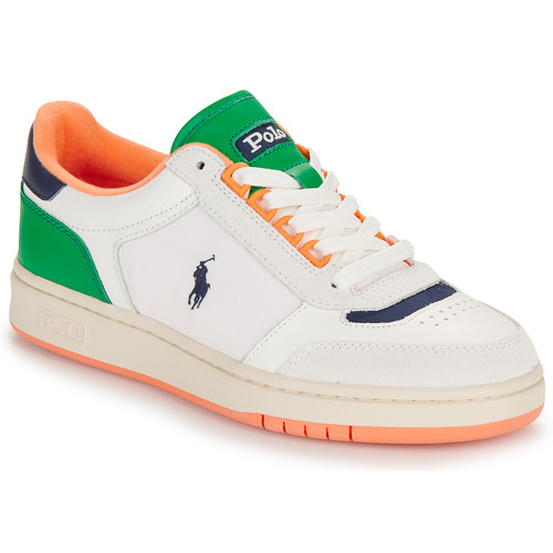 Topánky Nízke tenisky Polo Ralph Lauren POLO CRT SPT Biela / Zelená / Oranžová
