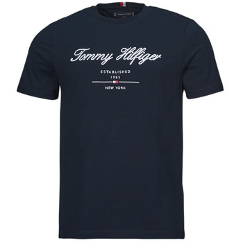 Oblečenie Muž Tričká s krátkym rukávom Tommy Hilfiger SCRIPT LOGO TEE Námornícka modrá