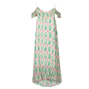 Oblečenie Žena Dlhé šaty Les Petites Bombes ISMAELLA Ružová / Zelená / Biela