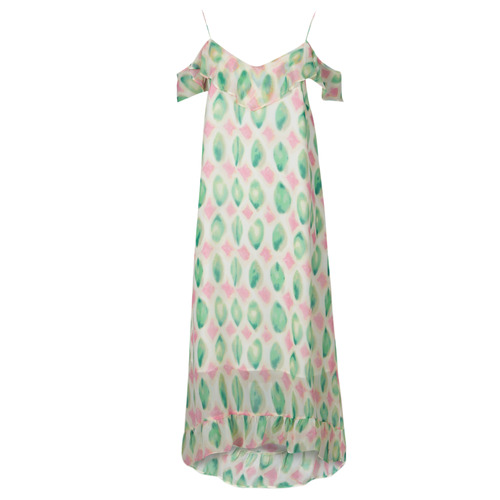 Oblečenie Žena Dlhé šaty Les Petites Bombes ISMAELLA Ružová / Zelená / Biela