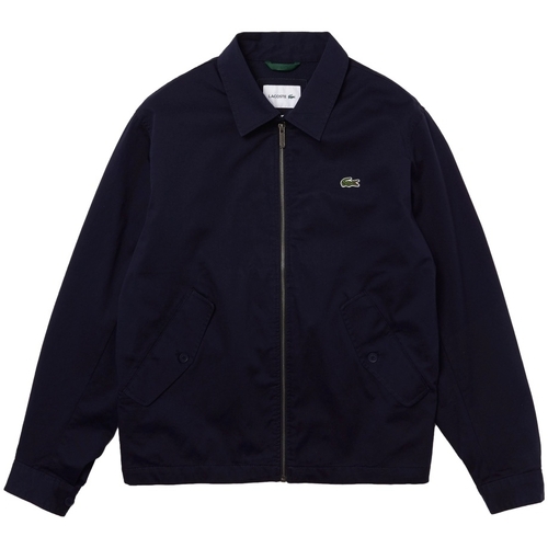 Oblečenie Muž Kabáty Lacoste Short Zippered Organic Jacket - Bleu Marine Béžová
