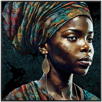 Domov Obrazy / plátna Signes Grimalt Maľba Africkej Ženy Čierna