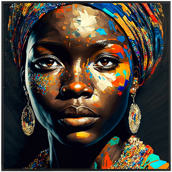 Domov Obrazy / plátna Signes Grimalt Maľba Africkej Ženy Hnedá