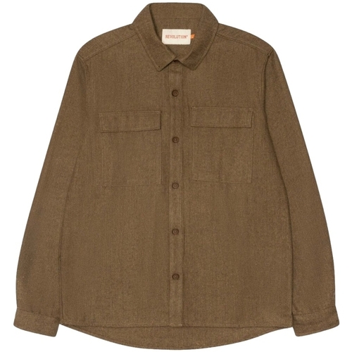 Oblečenie Muž Košele s dlhým rukávom Revolution Utility Shirt 3953 - Light Brown Hnedá