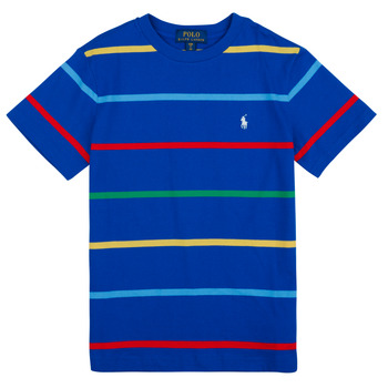 Oblečenie Chlapec Tričká s krátkym rukávom Polo Ralph Lauren SSCNM2-KNIT SHIRTS-T-SHIRT Modrá / Viacfarebná / Modrá safírová / Star / Viacfarebná