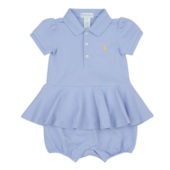 Oblečenie Dievča Krátke šaty Polo Ralph Lauren SS PEPLUM BU-ONE PIECE-SHORTALL Modrá / Modrá / Modrá