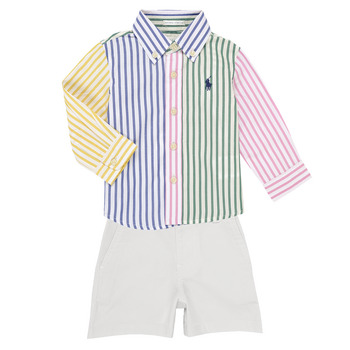 Oblečenie Chlapec Komplety a súpravy Polo Ralph Lauren LS BD FNSHRT-SETS-SHORT SET Viacfarebná