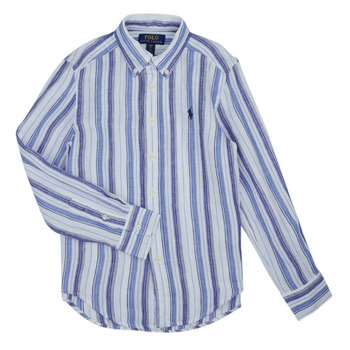 Oblečenie Chlapec Košele s dlhým rukávom Polo Ralph Lauren  Modrá / Modrá / Biela / Biela / Modrá / Viacfarebná