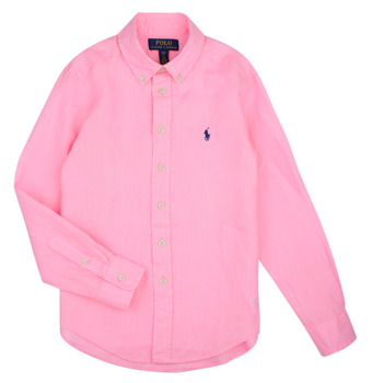Oblečenie Deti Košele s dlhým rukávom Polo Ralph Lauren CLBDPPC-SHIRTS-SPORT SHIRT Ružová / Carmel / Ružová