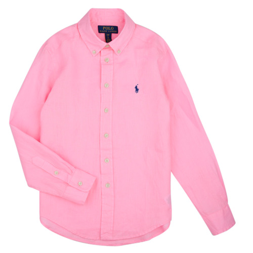 Oblečenie Deti Košele s dlhým rukávom Polo Ralph Lauren CLBDPPC-SHIRTS-SPORT SHIRT Ružová