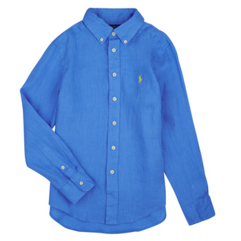 Oblečenie Chlapec Košele s dlhým rukávom Polo Ralph Lauren CLBDPPC-SHIRTS-SPORT SHIRT Modrá / Harbour / Island / Modrá
