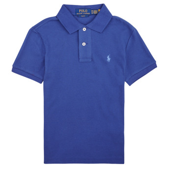 Oblečenie Chlapec Polokošele s krátkym rukávom Polo Ralph Lauren SLIM POLO-TOPS-KNIT Modrá / Beach / Kráľovská modrá