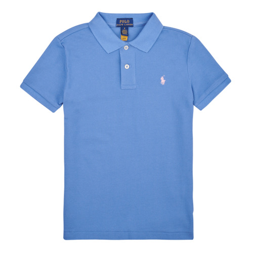 Oblečenie Chlapec Polokošele s krátkym rukávom Polo Ralph Lauren SS KC-TOPS-KNIT Modrá