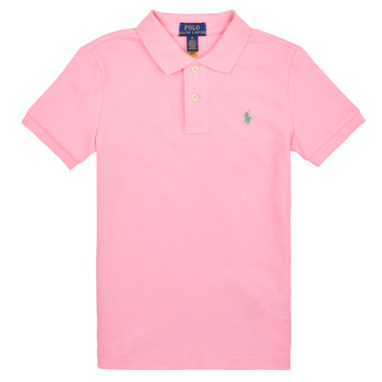 Oblečenie Chlapec Polokošele s krátkym rukávom Polo Ralph Lauren SS KC-TOPS-KNIT Ružová / Garden / Ružová
