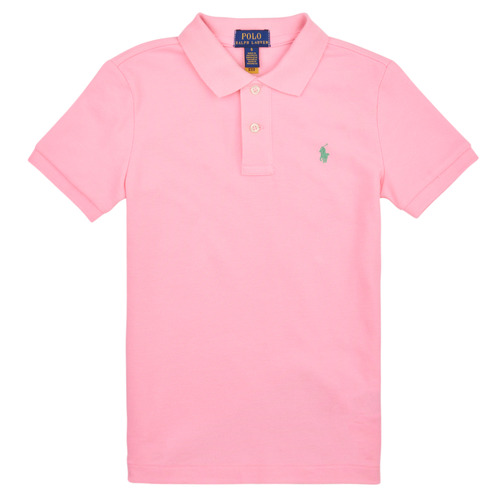 Oblečenie Chlapec Polokošele s krátkym rukávom Polo Ralph Lauren SS KC-TOPS-KNIT Ružová