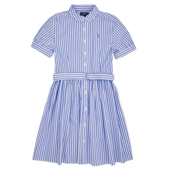 Oblečenie Dievča Krátke šaty Polo Ralph Lauren FAHARLIDRSS-DRESSES-DAY DRESS Modrá / Biela / Modrá / Biela